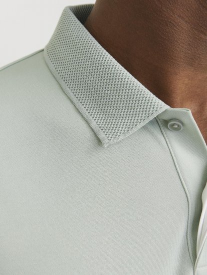 Jack & Jones Rodney Short Sleeve Polo Aqua Gray - Polo majice - Muške Polo Majice Veliki Brojevi
