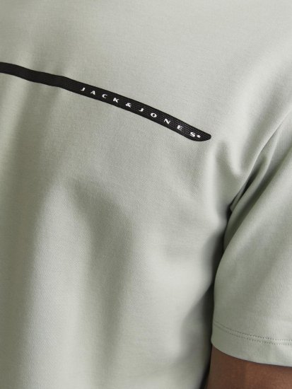 Jack & Jones FUSION Full Branding T-Shirt Aqua Grey - Majice Kratkih Rukava - Muške Majice Kratkih Rukava Veliki Brojevi 