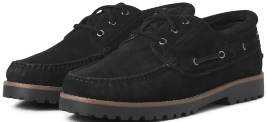 Jack & Jones Brooklyn Suede Boat Shoes Black - Muške cipele 40-52 - 