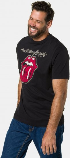 JP1880 Rolling Stones Graphic Band Comfort Fit T-Shirt Black - Majice Kratkih Rukava - Muške Majice Kratkih Rukava Veliki Brojevi 