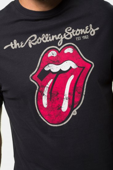 JP1880 Rolling Stones Graphic Band Comfort Fit T-Shirt Black - Majice Kratkih Rukava - Muške Majice Kratkih Rukava Veliki Brojevi 