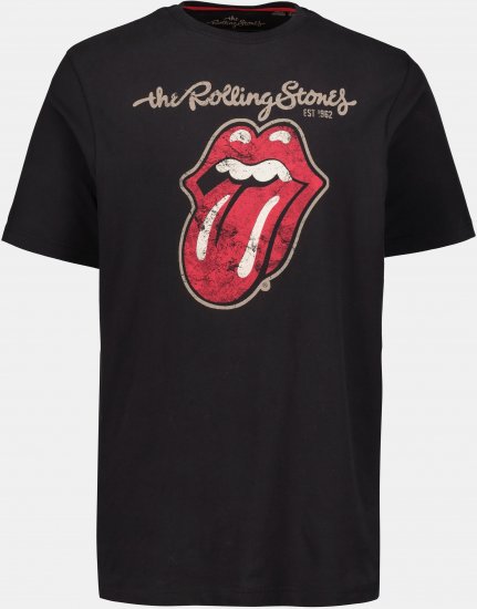 JP1880 Rolling Stones Graphic Band Comfort Fit T-Shirt Black - Majice Kratkih Rukava - Muške Majice Kratkih Rukava Veliki Brojevi 
