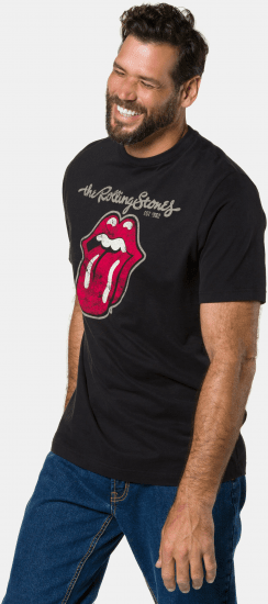 JP1880 Rolling Stones Graphic Band Comfort Fit T-Shirt Black - Majice Kratkih Rukava - Muške Majice Kratkih Rukava Veliki Brojevi 
