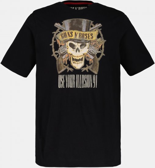 JP1880 Guns N’ Roses Skull Comfort Fit Band T-Shirt Black - Majice Kratkih Rukava - Muške Majice Kratkih Rukava Veliki Brojevi 