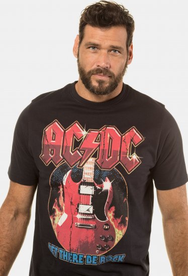 JP1880 ACDC - Let There Be Rock Vintage looking Band T-Shirt Black - Majice Kratkih Rukava - Muške Majice Kratkih Rukava Veliki Brojevi 