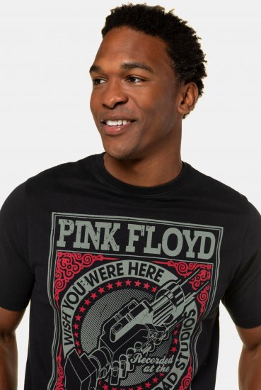 JP1880 Pink Floyd Retro Graphic Comfort Fit Band T-Shirt Black - Majice Kratkih Rukava - Muške Majice Kratkih Rukava Veliki Brojevi 