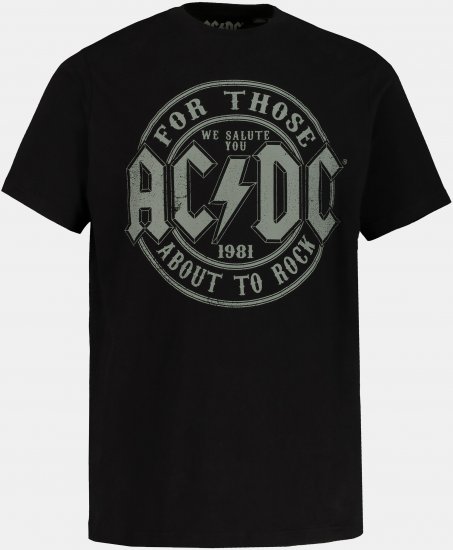 JP1880 AC/DC Graphic Comfort Fit Band T-Shirt Black - Majice Kratkih Rukava - Muške Majice Kratkih Rukava Veliki Brojevi 
