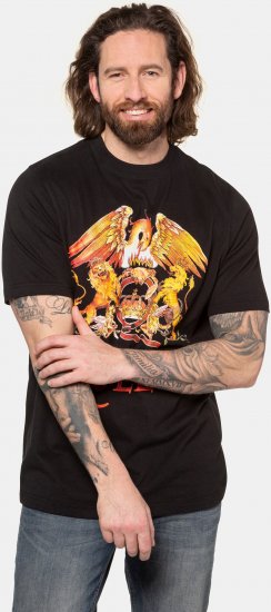 JP1880 Queen Graphic Comfort Fit Band T-Shirt Black - Majice Kratkih Rukava - Muške Majice Kratkih Rukava Veliki Brojevi 