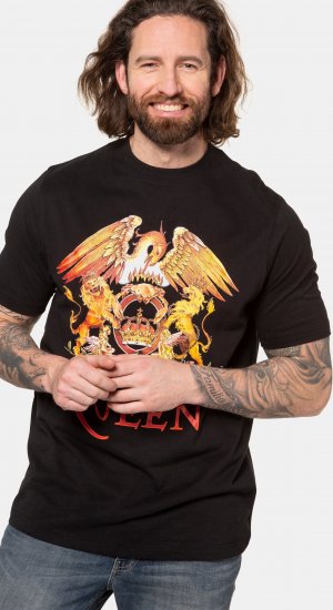 JP1880 Queen Graphic Comfort Fit Band T-Shirt Black - Majice Kratkih Rukava - Muške Majice Kratkih Rukava Veliki Brojevi 