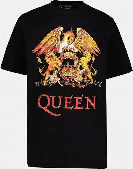 JP1880 Queen Graphic Comfort Fit Band T-Shirt Black - Majice Kratkih Rukava - Muške Majice Kratkih Rukava Veliki Brojevi 