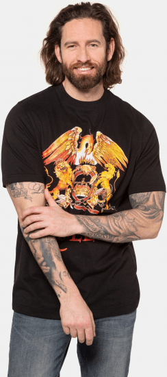 JP1880 Queen Graphic Comfort Fit Band T-Shirt Black - Majice Kratkih Rukava - Muške Majice Kratkih Rukava Veliki Brojevi 