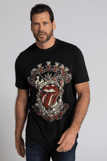 JP1880 Rolling Stones Graphic Comfort Fit Band T-Shirt Black - Majice Kratkih Rukava - Muške Majice Kratkih Rukava Veliki Brojevi 