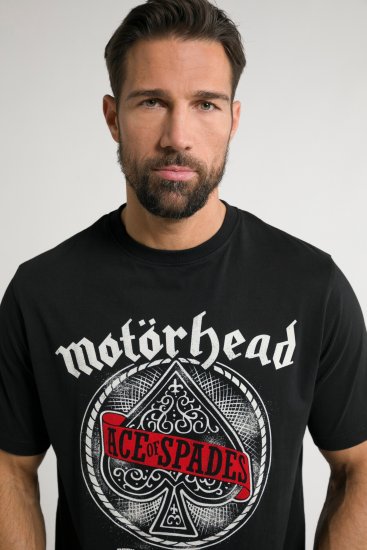 JP1880 Motörhead ACE Graphic Comfort Fit Band T-Shirt Black - Majice Kratkih Rukava - Muške Majice Kratkih Rukava Veliki Brojevi 