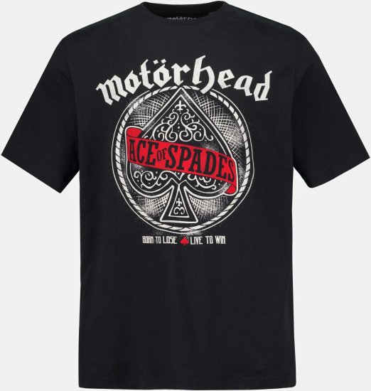 JP1880 Motörhead ACE Graphic Comfort Fit Band T-Shirt Black - Majice Kratkih Rukava - Muške Majice Kratkih Rukava Veliki Brojevi 