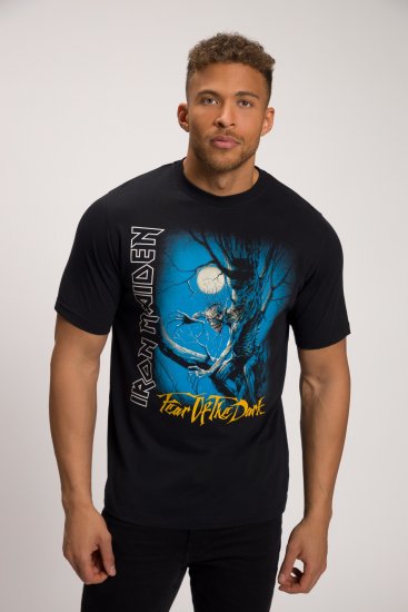 JP1880 Iron Maiden Graphic Comfort Fit Band T-Shirt Black - Majice Kratkih Rukava - Muške Majice Kratkih Rukava Veliki Brojevi 