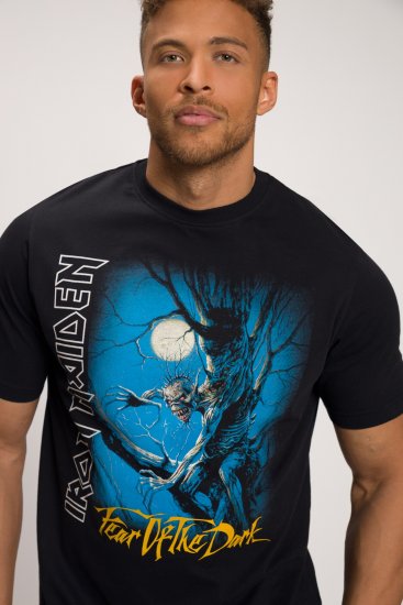 JP1880 Iron Maiden Graphic Comfort Fit Band T-Shirt Black - Majice Kratkih Rukava - Muške Majice Kratkih Rukava Veliki Brojevi 