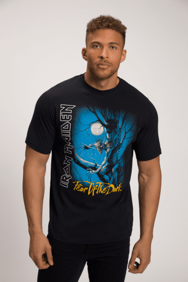 JP1880 Iron Maiden Graphic Comfort Fit Band T-Shirt Black - Majice Kratkih Rukava - Muške Majice Kratkih Rukava Veliki Brojevi 