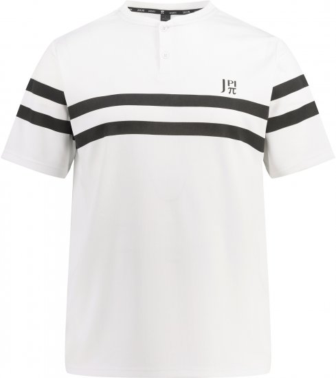  JP1880 Henley Tennis T-Shirt Snow White - Sportska & za van odjeća - Muške Sportska Odjeća Veliki Brojevi
