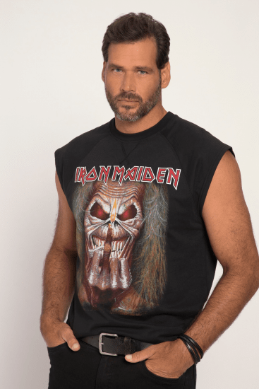 JP1880 Iron Maiden Graphic Comfort Fit Band Tank Top Black - Majice Kratkih Rukava - Muške Majice Kratkih Rukava Veliki Brojevi 