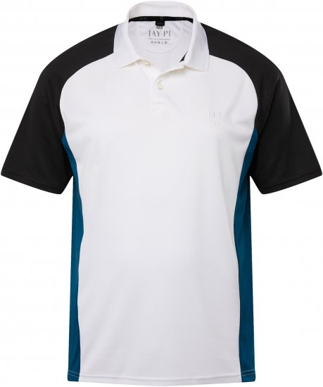 JP1880 FLEXNAMIC® QuickDry Tennis Polo Black-White-Blue - Sportska & za van odjeća - Muške Sportska Odjeća Veliki Brojevi