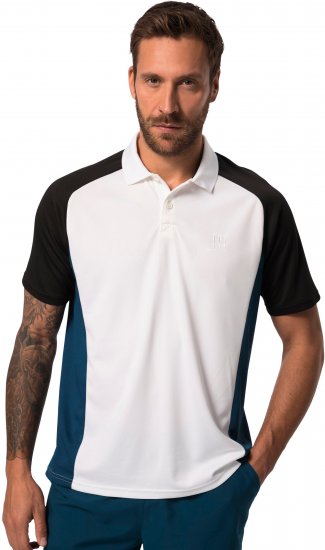 JP1880 FLEXNAMIC® QuickDry Tennis Polo Black-White-Blue - Sportska & za van odjeća - Muške Sportska Odjeća Veliki Brojevi