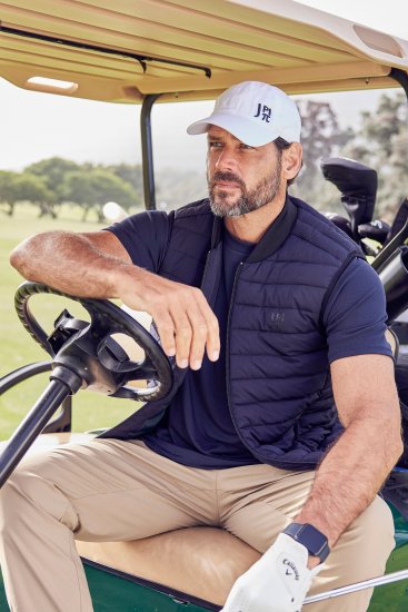 JP1880 Guilted College Collar Golf Vest Dark Navy - Sportska & za van odjeća - Muške Sportska Odjeća Veliki Brojevi