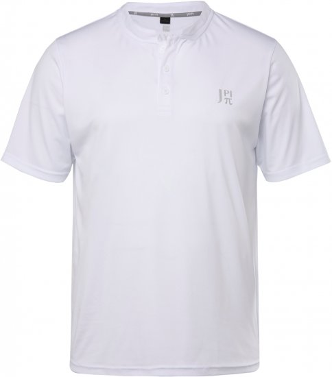 JP1880 Henley QuickDry Tennis T-Shirt Snow White - Sportska & za van odjeća - Muške Sportska Odjeća Veliki Brojevi