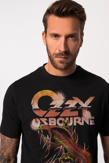 JP1880 Ozzy Osbourne Graphic Band T-Shirt Black - Majice Kratkih Rukava - Muške Majice Kratkih Rukava Veliki Brojevi 