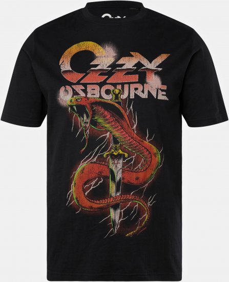 JP1880 Ozzy Osbourne Graphic Band T-Shirt Black - Majice Kratkih Rukava - Muške Majice Kratkih Rukava Veliki Brojevi 