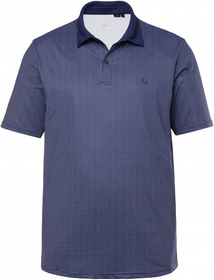JP1880 Jay-Pi QuickDry Small Print Golf Polo Shirt Navy Blue - Polo majice - Muške Polo Majice Veliki Brojevi