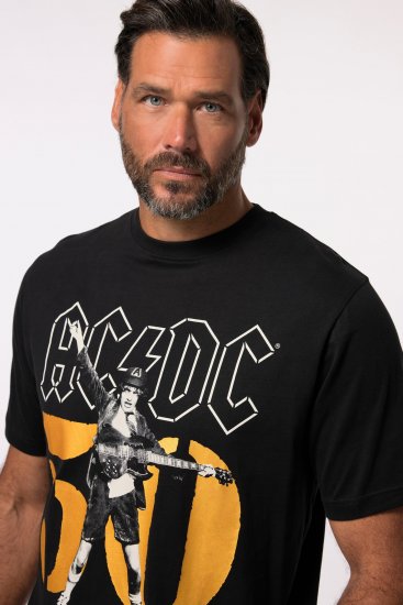 JP1880 AC/DC Graphic Band T-Shirt Black - Majice Kratkih Rukava - Muške Majice Kratkih Rukava Veliki Brojevi 