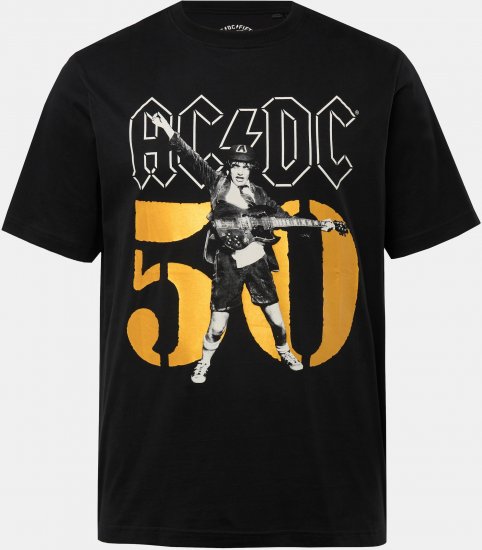 JP1880 AC/DC Graphic Band T-Shirt Black - Majice Kratkih Rukava - Muške Majice Kratkih Rukava Veliki Brojevi 