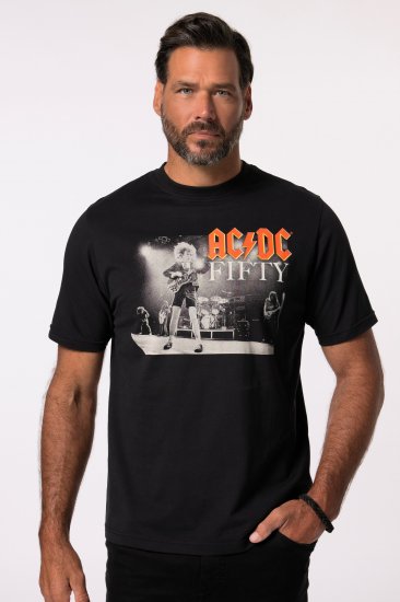 JP1880 AC/DC 50th Anniversary Band Photo T-Shirt Black - Majice Kratkih Rukava - Muške Majice Kratkih Rukava Veliki Brojevi 
