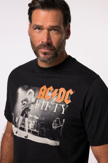 JP1880 AC/DC 50th Anniversary Band Photo T-Shirt Black - Majice Kratkih Rukava - Muške Majice Kratkih Rukava Veliki Brojevi 