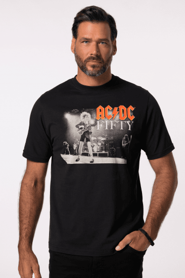 JP1880 AC/DC 50th Anniversary Band Photo T-Shirt Black - Majice Kratkih Rukava - Muške Majice Kratkih Rukava Veliki Brojevi 