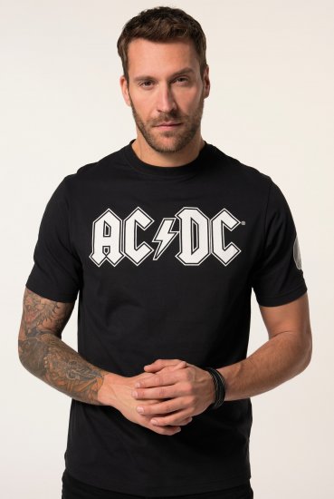 JP1880 AC/DC Classic Logo Band T-Shirt Black - Majice Kratkih Rukava - Muške Majice Kratkih Rukava Veliki Brojevi 