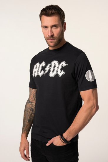 JP1880 AC/DC Classic Logo Band T-Shirt Black - Majice Kratkih Rukava - Muške Majice Kratkih Rukava Veliki Brojevi 