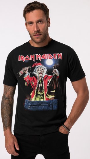 JP1880 Iron Maiden X-Mas Eddie Band T-Shirt Black - Majice Kratkih Rukava - Muške Majice Kratkih Rukava Veliki Brojevi 