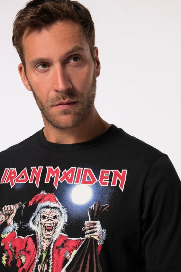 JP1880 Iron Maiden X-Mas Eddie Band T-Shirt Black - Majice Kratkih Rukava - Muške Majice Kratkih Rukava Veliki Brojevi 