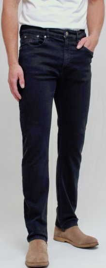 Kam Jeans Bens Embossed Reg Fit Jeans Blue-Black - Traperice & hlače - Muške Traperice i Hlače Veliki Brojevi