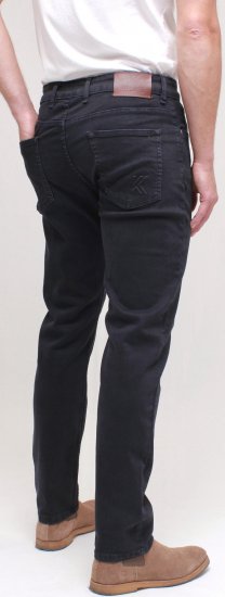 Kam Jeans Bens Embossed Reg Fit Jeans Blue-Black - Traperice & hlače - Muške Traperice i Hlače Veliki Brojevi