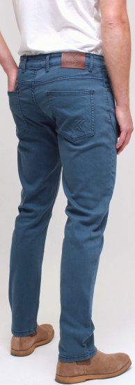 Kam Jeans Bens Embossed Reg Fit Jeans Smokey Blue - Traperice & hlače - Muške Traperice i Hlače Veliki Brojevi