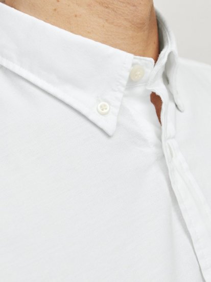 Jack & Jones Brook Oxford Long Sleeve Shirt White - Košulje - Muške Košulje Veliki Brojevi