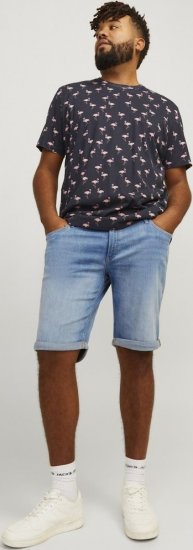 Jack & Jones Rick Original Shorts Blue Denim - Kratke hlače - Muške Kratke Hlače Veliki Brojevi 