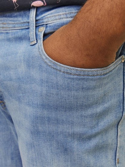 Jack & Jones Rick Original Shorts Blue Denim - Kratke hlače - Muške Kratke Hlače Veliki Brojevi 