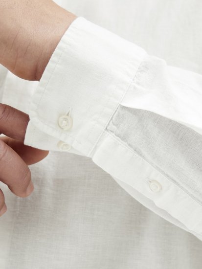 Jack & Jones Breeze Poplin Long Sleeve Shirt White - Košulje - Muške Košulje Veliki Brojevi
