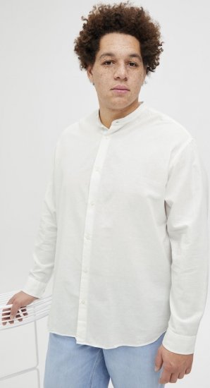Jack & Jones Breeze Poplin Long Sleeve Shirt White - Košulje - Muške Košulje Veliki Brojevi