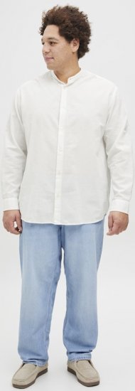 Jack & Jones Breeze Poplin Long Sleeve Shirt White - Košulje - Muške Košulje Veliki Brojevi