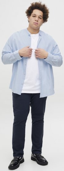 Jack & Jones Breeze Poplin Long Sleeve Shirt Chambray Blue - Košulje - Muške Košulje Veliki Brojevi