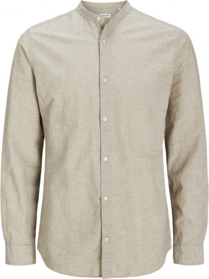 Jack & Jones Breeze Poplin Long Sleeve Shirt Beige - Košulje - Muške Košulje Veliki Brojevi